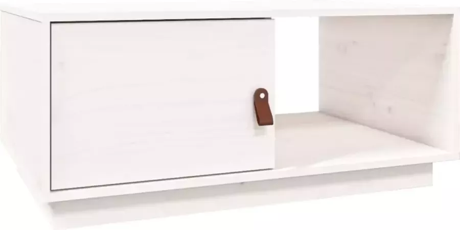 Maison Exclusive Salontafel 80x50x35 5 cm massief grenenhout wit
