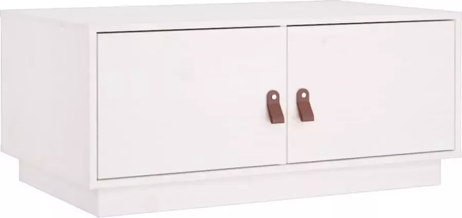 Maison Exclusive Salontafel 80x50x35 cm massief grenenhout wit - Foto 2