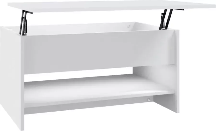 Maison Exclusive Salontafel 80x50x40 cm bewerkt hout wit