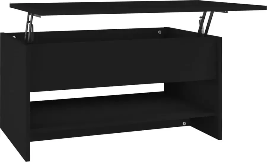 Maison Exclusive Salontafel 80x50x40 cm bewerkt hout zwart