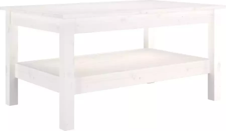 Maison Exclusive Salontafel 80x50x40 cm massief grenenhout wit - Foto 2