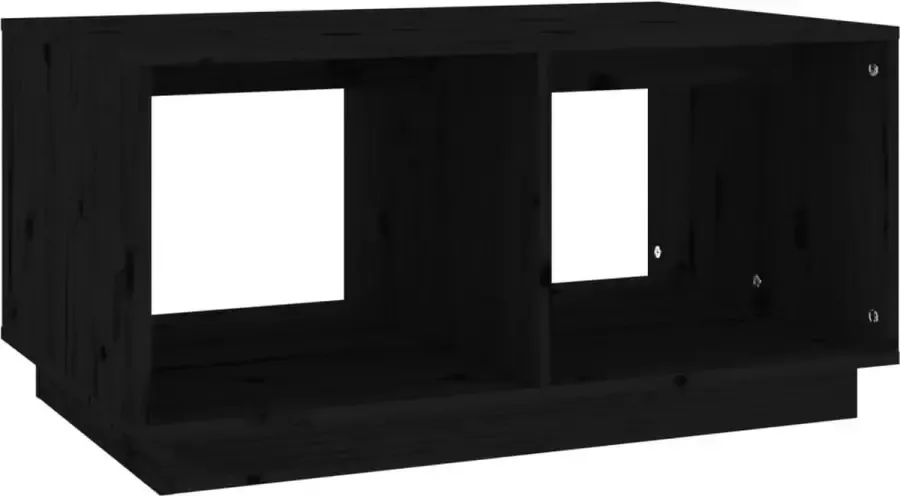 Maison Exclusive Salontafel 80x50x40 cm massief grenenhout zwart - Foto 4