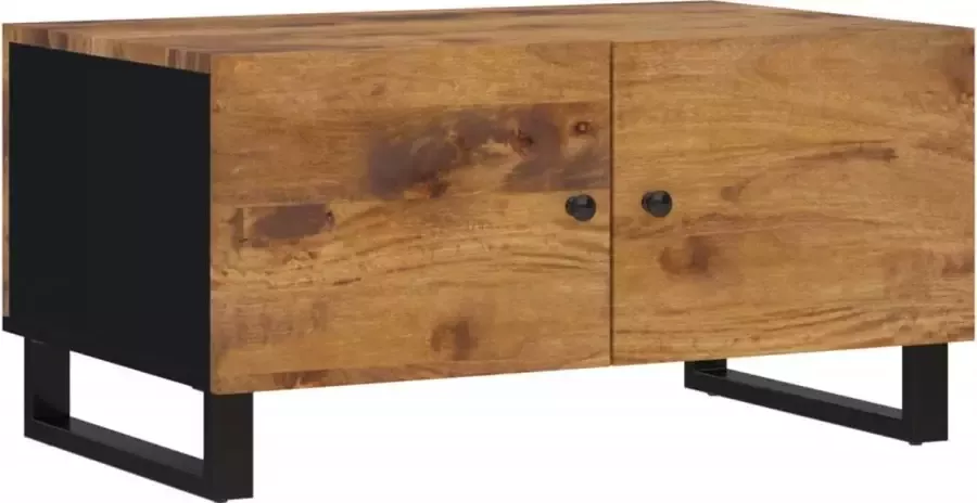 Maison Exclusive Salontafel 80x50x40 cm massief mangohout en bewerkt hout - Foto 2