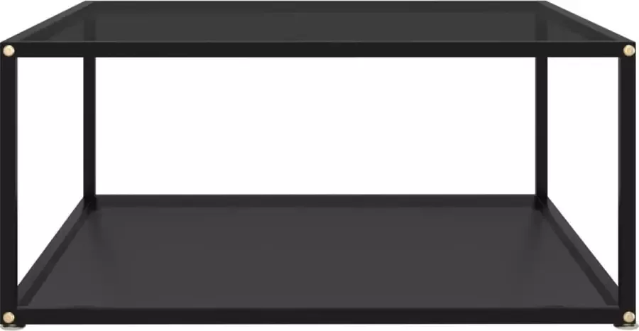Maison Exclusive Salontafel 80x80x35 cm gehard glas zwart