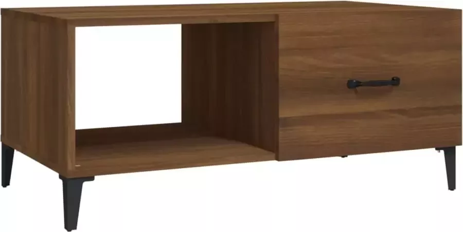 Maison Exclusive Salontafel 90x50x40 cm bewerkt hout bruineikenkleurig - Foto 2