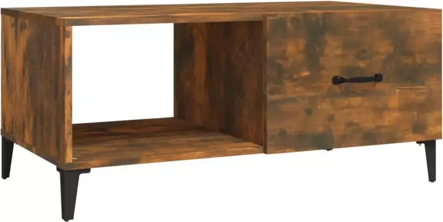 Maison Exclusive Salontafel 90x50x40 cm bewerkt hout gerookt eikenkleurig - Foto 2