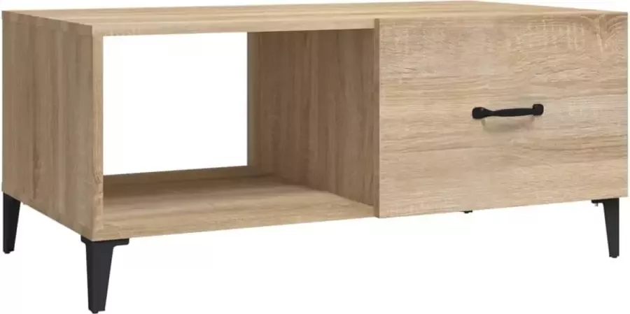 Maison Exclusive Salontafel 90x50x40 cm bewerkt hout sonoma eikenkleurig