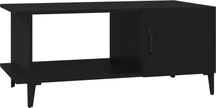 Maison Exclusive Salontafel 90x50x40 cm bewerkt hout zwart - Foto 2