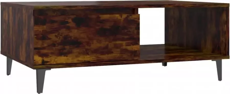 Maison Exclusive Salontafel 90x60x35 cm spaanplaat gerookt eikenkleurig