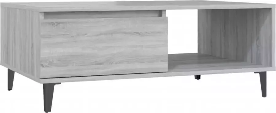 Maison Exclusive Salontafel 90x60x35 cm spaanplaat grijs sonoma eikenkleurig