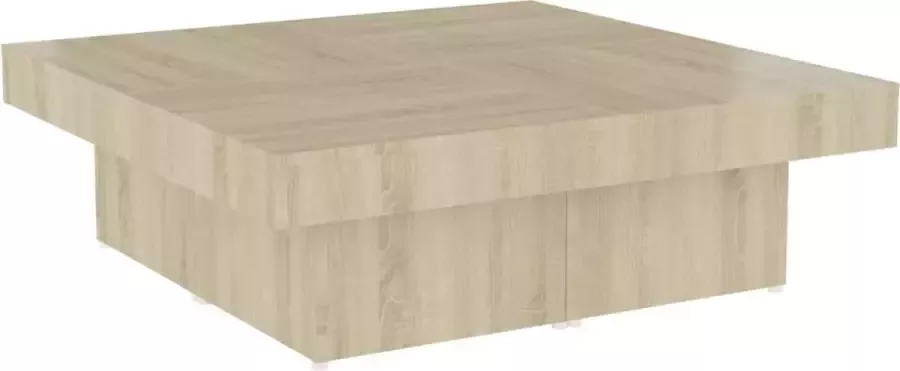 Maison Exclusive Salontafel 90x90x28 cm spaanplaat sonoma eikenkleurig