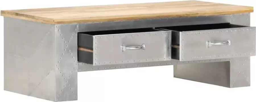 Maison Exclusive Salontafel luchtvaartstijl 100x50x36 cm massief mangohout