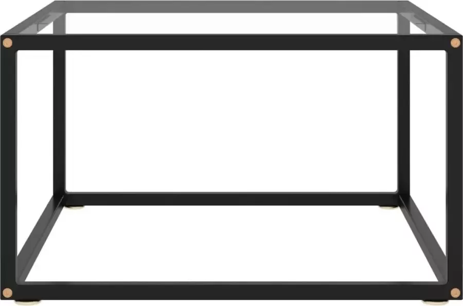Maison Exclusive Salontafel met gehard glas 60x60x35 cm zwart
