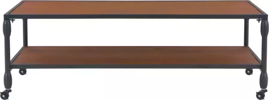 Maison Exclusive Salontafel met schap 120x60x40 cm massief vurenhout