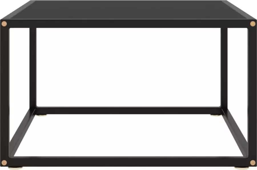 Maison Exclusive Salontafel met zwart glas 60x60x35 cm zwart