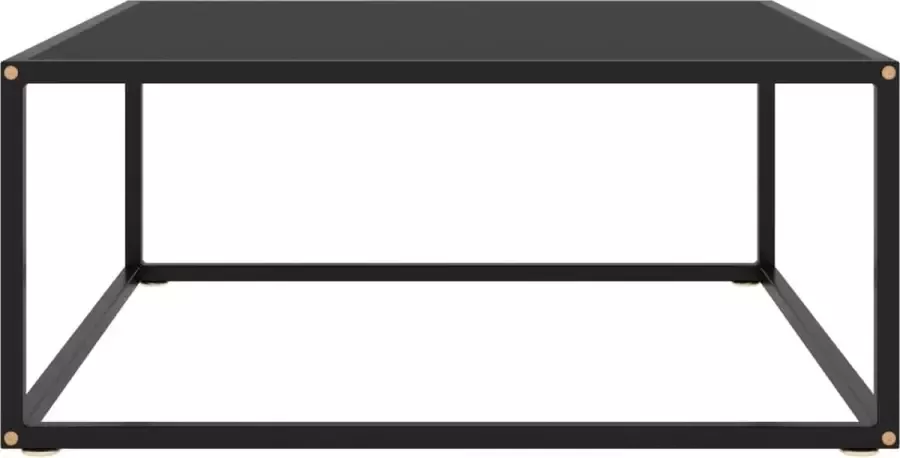 Maison Exclusive Salontafel met zwart glas 80x80x35 cm zwart