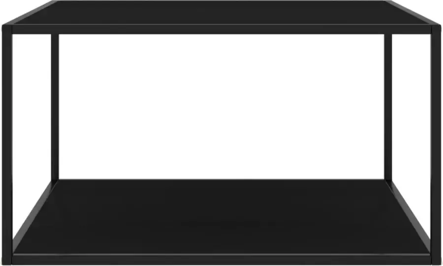 Maison Exclusive Salontafel met zwart glas 90x90x50 cm zwart