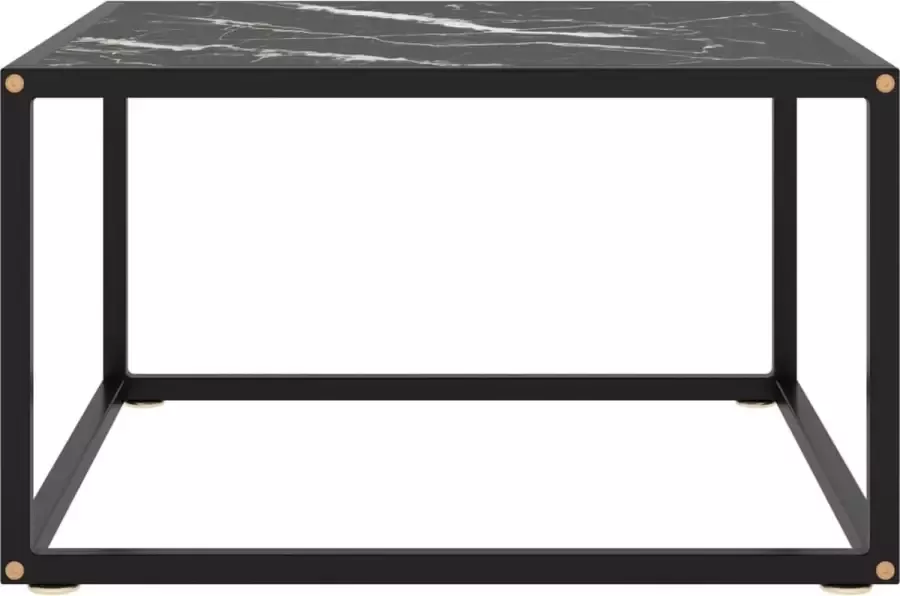 Maison Exclusive Salontafel met zwart marmerglas 60x60x35 cm zwart
