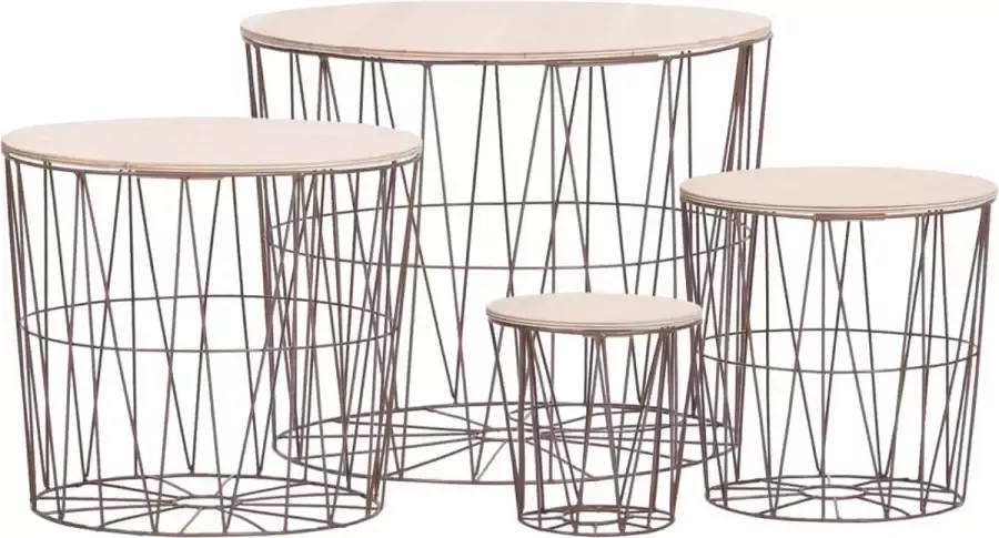 Maison Exclusive Salontafels 4 st koperkleurig