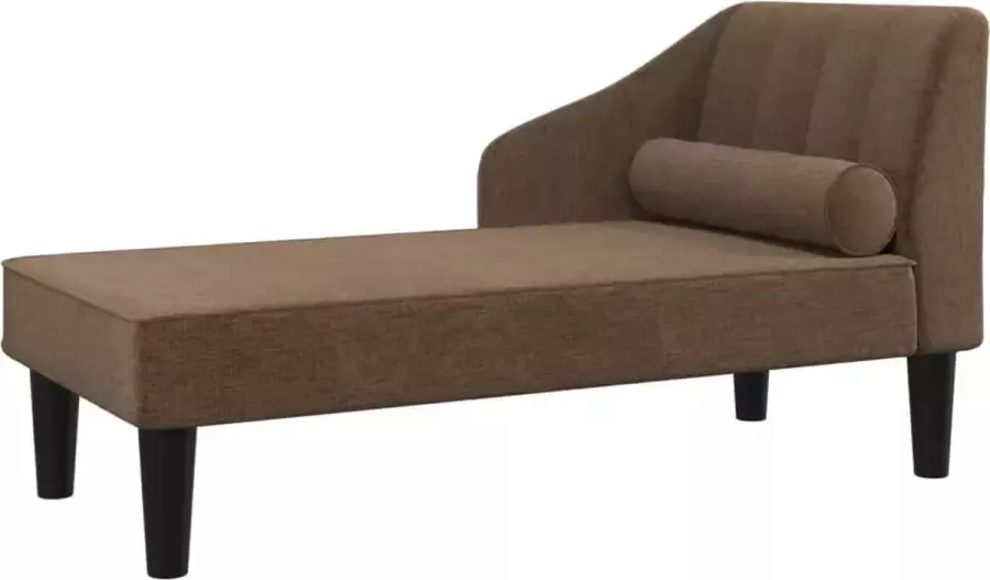 Maison Exclusive Chaise longue met bolster stof bruin