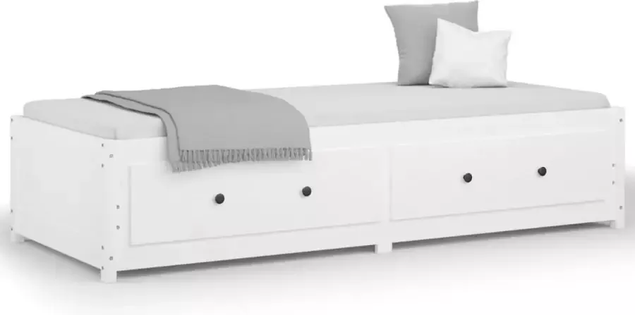 Maison Exclusive Slaapbank 80x200 cm massief grenenhout wit - Foto 4