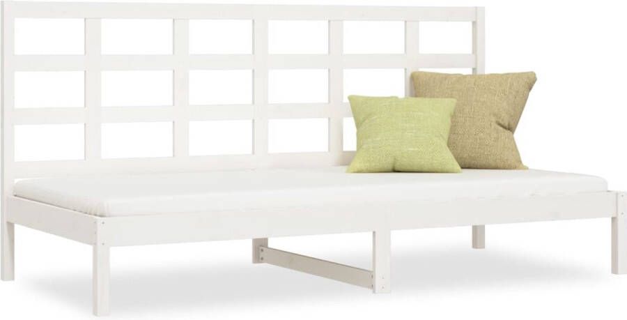 Maison Exclusive Slaapbank 80x200 cm massief grenenhout wit - Foto 3