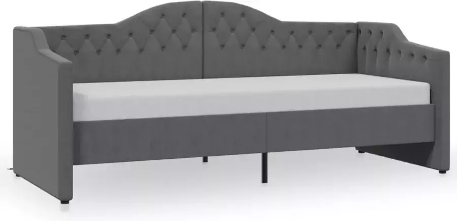 Maison Exclusive Slaapbank met matras en USB stof donkergrijs 90x200 cm