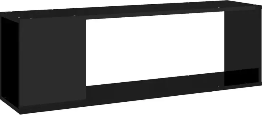 Maison Exclusive Tv-meubel 100x24x32 cm spaanplaat hoogglans zwart