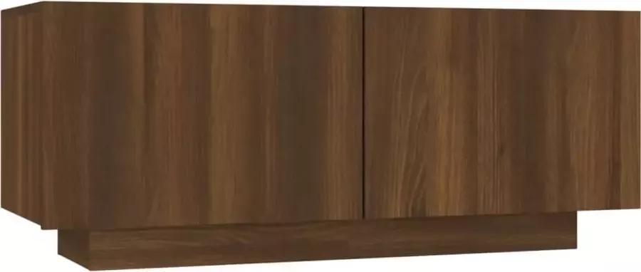 Maison Exclusive Tv-meubel 100x35x40 cm bewerkt hout bruineikenkleurig - Foto 2