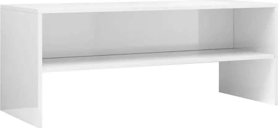 Maison Exclusive Tv-meubel 100x40x40 cm bewerkt hout hoogglans wit