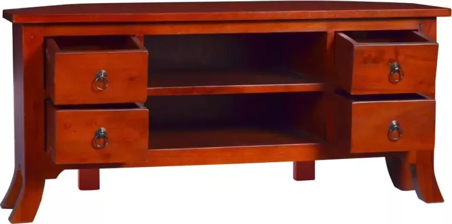 Maison Exclusive Tv-meubel 100x40x45 cm massief mahoniehout klassiek bruin