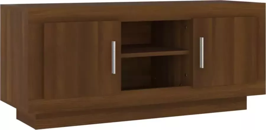 Maison Exclusive Tv-meubel 102x35x45 cm bewerkt hout bruineikenkleurig