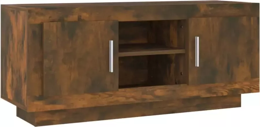 Maison Exclusive Tv-meubel 102x35x45 cm bewerkt hout gerookt eikenkleurig
