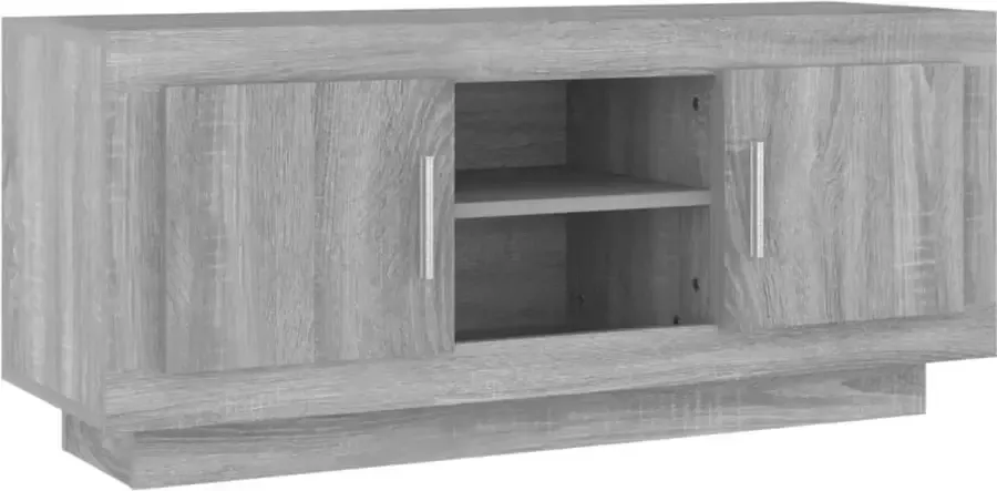 Maison Exclusive Tv-meubel 102x35x45 cm bewerkt hout grijs sonoma eikenkleurig