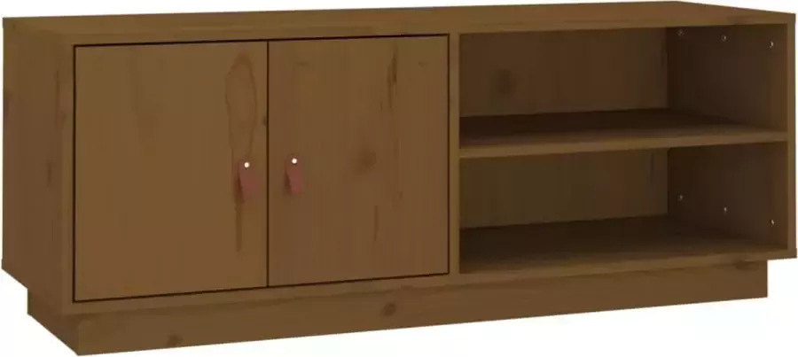 Maison Exclusive Tv-meubel 105x34x40 cm massief grenenhout honingbruin
