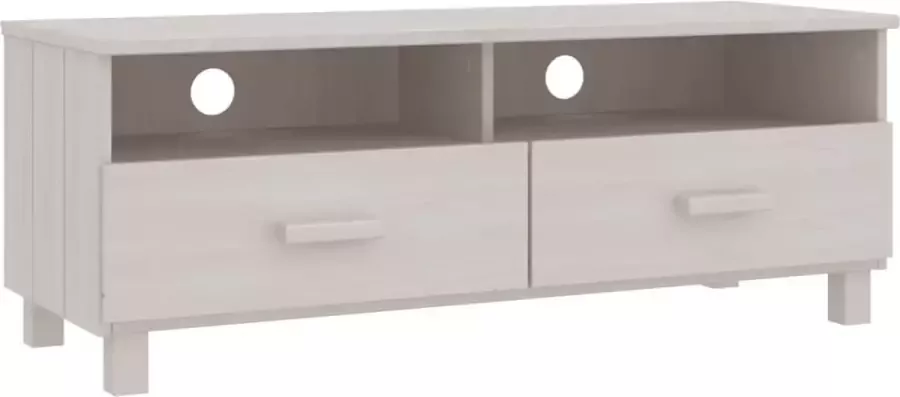 Maison Exclusive Tv-meubel HAMAR 106x40x40 cm massief grenenhout wit