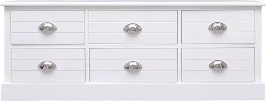 Maison Exclusive Tv-meubel 108x30x40 cm massief paulowniahout wit - Foto 4