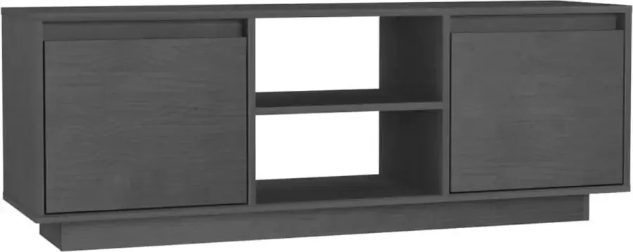 Maison Exclusive Tv-meubel 110x30x40 cm massief grenenhout grijs