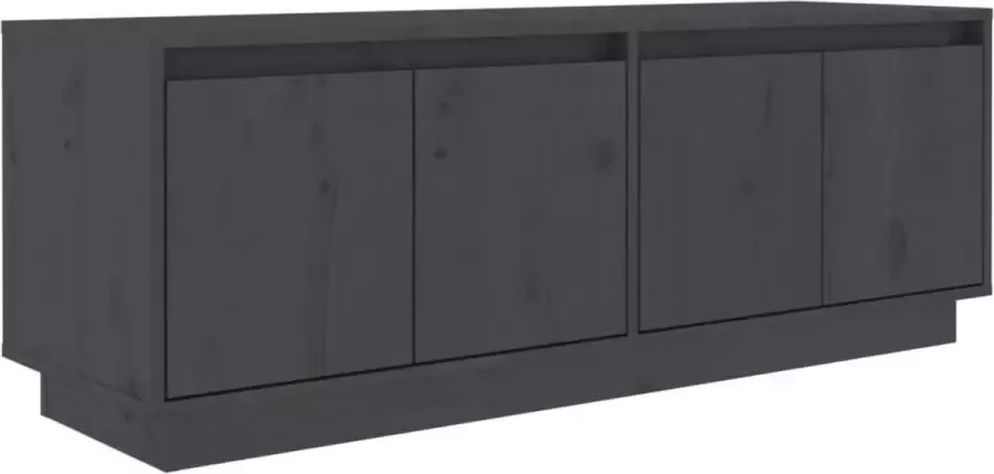 Maison Exclusive Tv-meubel 110x34x40 cm massief grenenhout grijs