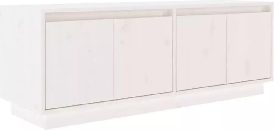 Maison Exclusive Tv-meubel 110x34x40 cm massief grenenhout wit