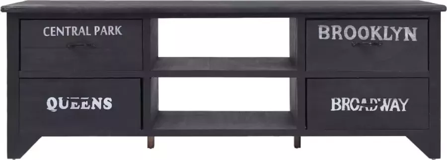 Maison Exclusive Tv-meubel 115x30x40 cm hout zwart