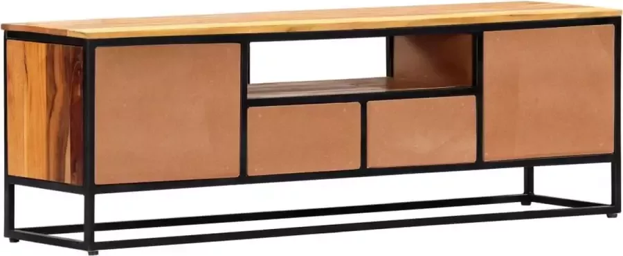 Maison Exclusive Tv-meubel 120x30x40 cm massief gerecycled hout en staal