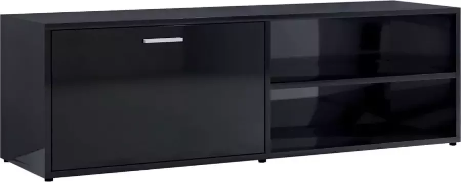 Maison Exclusive Tv-meubel 120x34x37 cm bewerkt hout hoogglans zwart