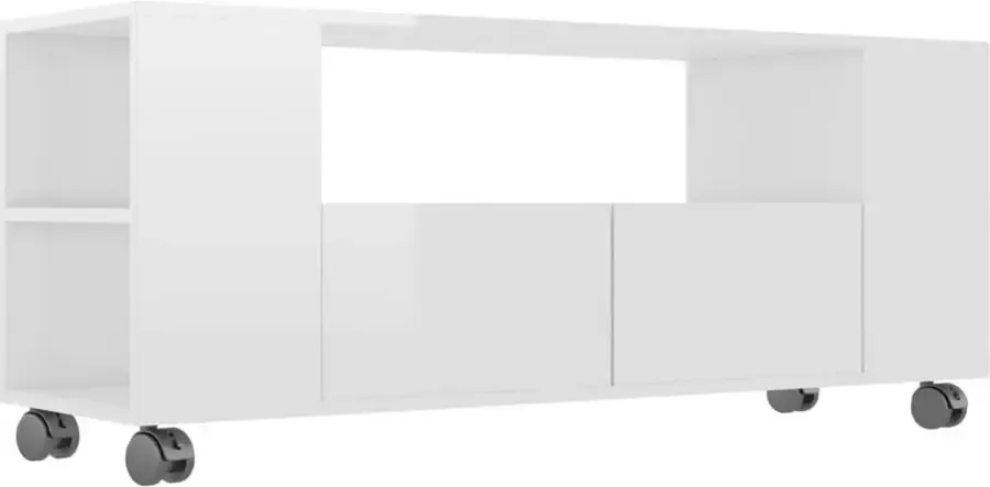 Maison Exclusive Tv-meubel 120x35x43 cm bewerkt hout hoogglans wit