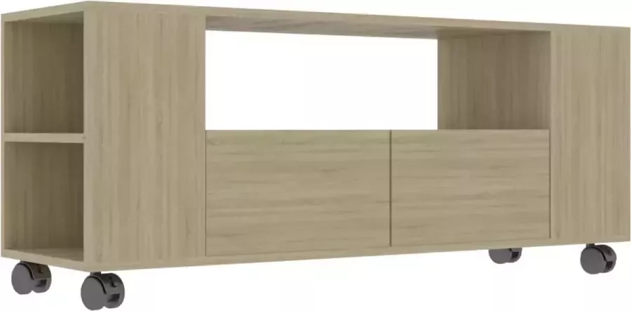 Maison Exclusive Tv-meubel 120x35x48 cm bewerkt hout sonoma eikenkleurig