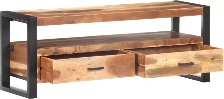 Maison Exclusive Tv-meubel 120x35x45 cm massief hout met sheesham afwerking