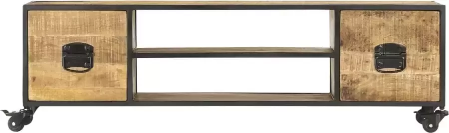 Maison Exclusive Tv-meubel 130x30x39 cm massief mangohout