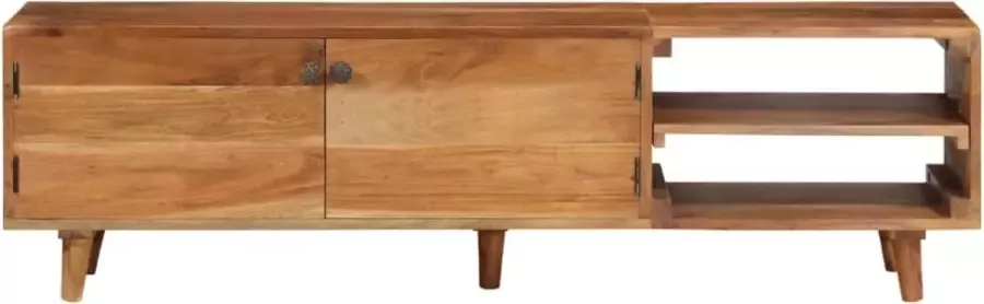 Maison Exclusive Tv-meubel 140x30x40 cm massief acaciahout en sheesham afwerking