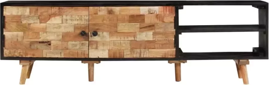 Maison Exclusive Tv-meubel 140x30x45 cm ruw mangohout en massief acaciahout