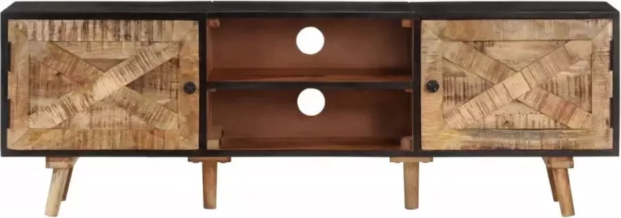 Maison Exclusive Tv-meubel 140x30x46 cm ruw mangohout en massief acaciahout